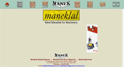 Desktop Screenshot of maneklal.com