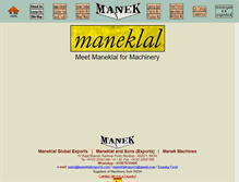 Tablet Screenshot of maneklal.com